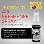 Scent Bomb Air Freshener Spray, Long-Lasting Odor Eliminator - Effective Deodorizer for Home & Car, Fresh Room Spray for Kitchen, Bathroom & Smell Neutralizer - 1 oz Pack of 4, Clean Cotton Scent