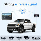 HD 1080P Wireless Backup Camera for Trucks - 7 Inch Monitor with Backup Camera for Pickups Trucks, Cars, SUVs - Color Night Vision, 2 Channels, Easy Install for Towing & Parking