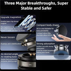 Vacuum Magnetic Car Phone Holder 361° Adjustable Foldable Portable Magnetic Phone Holder for Car for Car/Gym/Mirror/Smooth Surface Suction Cup Phone Mount Compatible for All Smartphones (Black)
