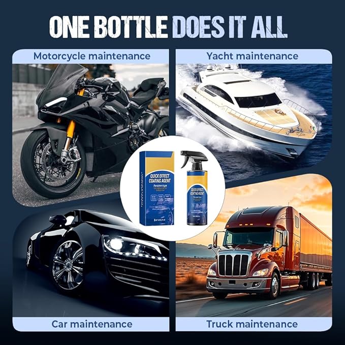 Car Quick-Acting Coating Agent Spray, 120ml Car Nano Hydrophobic Ceramic Coating Kit, Easy-To-Spray Auto Paint Protection For Vehicle Shine & Protection (1PCS)