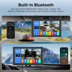 RV Backup Camera System - 10.1 Inch 4K Touchable 4 CH Monitor, 1080P IP69 Waterproof Wired Camera, DVR Loop Recording Bluetooth for Semi Truck Trailer Camper Pickup Bus