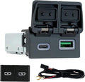 185W Fast Car Charger USB c Dual Port Adapter Center Console Socket for Toyota Sienna (Lid USB (120W)+Type-C (65W)