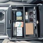 PIMCAR Center Console Organizer for 2023 2024 2025 2026 Ford F250 F350 F450 F550 Super Duty | Custom Fit Insert Compatible with Factory Tray (Fits Bucket Seats) - One Tray
