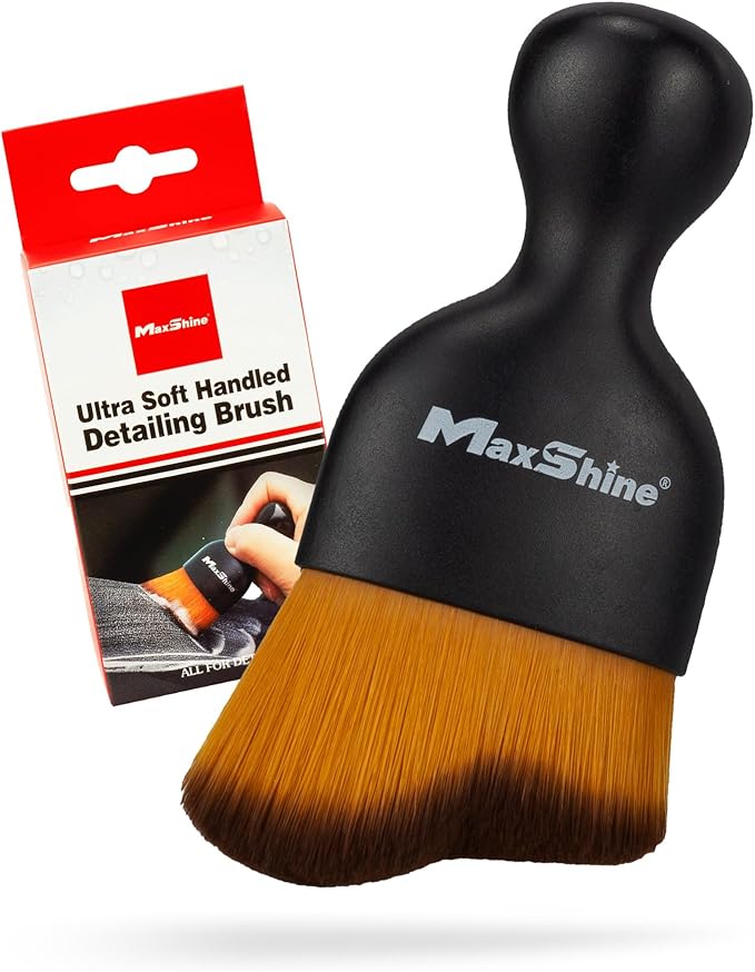 Maxshine Small Universal Ultra Soft Handled Brush – Super Soft Bristles – Professional Detailing Brush for Interior, Exterior, Leather Seats, Engine Bay & Wheels – Premium Car Care Tool