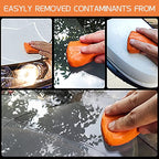 Car Clay Bar 4 Pack 400g, Premium Grade Clay Bars Auto Detailing Magic Clay Bar Kit with Towel Clay Bar Cleaner with Washing and Adsorption Capacity for Car Wash Car Detailing Clean,Glass (Orange)