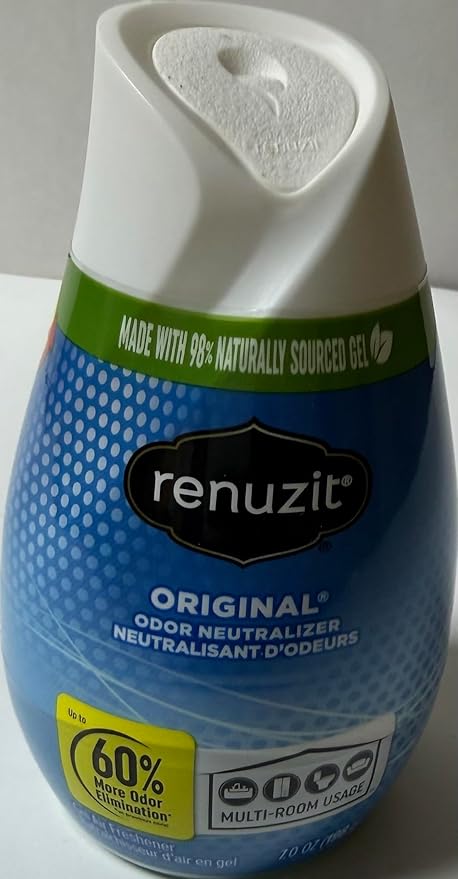 Renuzite Adjustable Gel solid Air Freshener Cone, original Scent, Nonstop Freshness, 7oz Cone, 6 Count, brand is Renuziteee