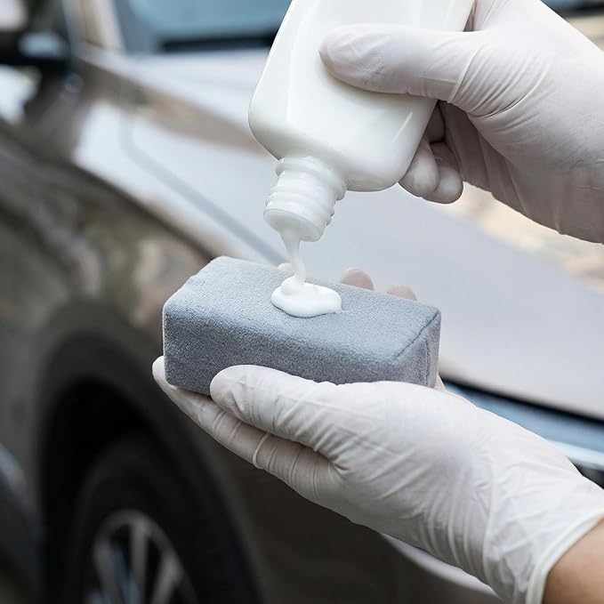 20 Pack Microfiber Applicator Pads - Suede Car Detailing Sponges for Ceramic Coating, Wax & Graphene Spray - Reusable Coating Applicator Pads for Cars, Metal & Plastic Trim