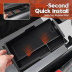 Sunsdrew 2025 Upgraded 2PCS Chevy Equinox Center Console Organizer and Lower Center Console Tray for 2025 2026 Chevrolet Equinox Interior Accessories Anti-Slip