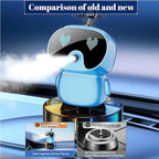 Robot Intelligent Aromatherapy Machine, Smart Cute Robot Car Air Freshener, Fine Spray/Fillable/Four-Gear Adjustment/Vibration Sensing/On-Off/Large Capacity Long-Lasting Fragrance/V1 (Blue, Ocean)