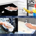 GLIMGLINT White Microfiber Cleaning Cloth,150PK Reusable Cleaning Rags,Highly Absorbent Shop Rags Bulk,All-Purpose Car Cleaning Towels for TV Screen, Kitchen, Bathroom, Restaurant, Garage, 14"X12"