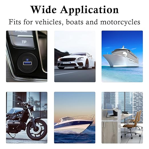 USB 3.0 Car Mount Flush Cable with LED Indicator Single Port, USB3.0 Male to Female Extension for Car Truck Boat Motorcycle Dashboard Panel 3ft