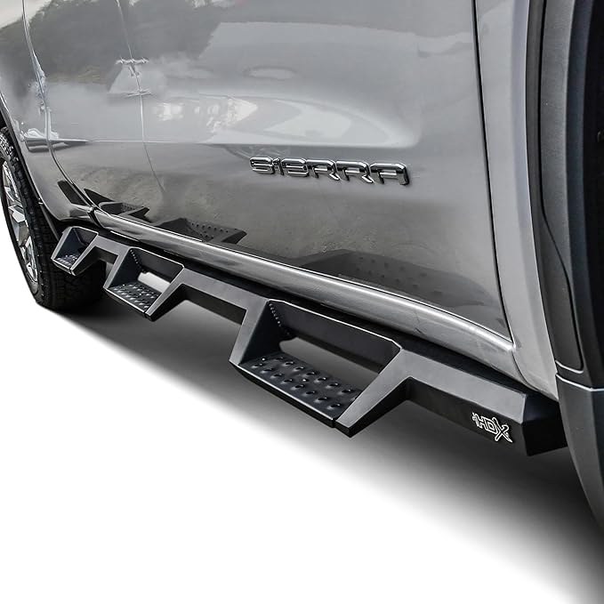 Westin 56-534695 HDX Drop Wheel to Wheel Nerf Bars fits 2019-2025 Silverado Sierra 1500 Crew Cab 6'5" Bed (Exc 2019 Silverado LD/Sierra 1500 Limited) Textured Black Pair