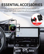 Qi2.2 25W Magnetic Car Mount Charger for 2023 2024 2025 Toyota BZ4X / Subaru Solterra Accessories,for Cell Phone Holder 8/12.3 Inch Screen Fixed Clip with Cooling Fan＆54W Fast Adapter