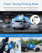 MAGELLAN DR50 3 Channel Dash Cam, 4K+2K Front Cabin Rear, Night Vision, Wide-Angle (170°), STARVIS 2 IMX678, Strong Mount, GPS, Wi-Fi App Control, 24H Parking Mode, Fatigue Alert, 64GB Card Included