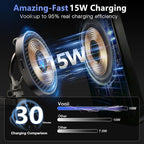 Vooii for Magsafe Car Mount Charger (15W Wireless Faster Charging) (130+LB Strongest Suction & 3000gf Magnetic) (360° Adjustable) Vacuum Car Phone Holder, Phone Holders for Your Car for iPhone 17-12