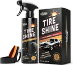 toretark Ceramic Tire Shine Spray — High-Gloss Wet Look Tire Coating with Ultra-Dense Nylon Brush Applicator, UV Protection, Long-Lasting Shine for Car Truck RV Motorcycle (16 Fl Oz)