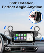 Car Phone Holder for Kia Seltos 2021 2022 2023 Accessories Apply to 8/10.25 Inch Touch Screen Fixed Clip Magnetic Cell Phone Mount Hands-Free 360 Degree Rotation