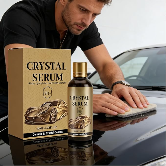 PTZ Crystal Serum, Advanced Graphene Ceramic Coating for Cars, 9H Hardness High Gloss Auto Detailing DIY Coating (2 PCS)