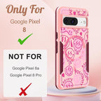 for Google Pixel 8 Case 6.2 Inch - Compatible with MagSafe Women Girls Cute Magnetic Protective Cover Girly Kawaii Pretty Fashion Heavy Duty Shockproof Design for Google Pixel 8 Phone Cases