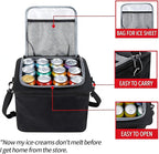 Car Trunk Organizer with Cooler Bag, Collapsible Multi-Compartment Car Organizer for SUV, Truck, Durable Car Storage Organizer for Groceries, Camping, Christmas Gifts (Black)