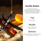 C Classy Hanging Car Air Freshener 2 Pack, Vanilla Amber Essential Oil Diffuser, Long-Lasting Fragrance, Cute Glass Bottle Car Accessories for Women & Men, Made in USA