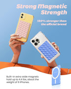 amBand Airplane Travel Essential Accessories Phone Holder for Women Men, Magnetic Suction Cup Phone Mount for Flying Plane Seat Back Screen, Long Flight Must Have Hands-Free for Selfie/Video, Sky Blue