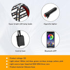 Car Led Interior Lights, RGB 48 LED Multicolor Auto Strip Light with Sound Active Function and APP Control, Under Dash Smart Lighting Kit with Charger, Car Accessories (Cigarette Lighter)