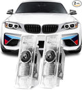 Never Fade HD Door Light Logo Projector Compatible with 1/2/3/4/5/6/7/M/X/Z/GT Series Accessories, 2Pcs 3D LED Ghost Shadow Laser Car Courtesy Step Light Puddle Lamps (50thAnniversaryLogo)