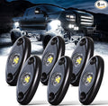 LEDMIRCY Pure White Rock Lights 6PCS R1 Super Bright LED Rock Light White for Off Road Truck Auto Car Boat RZR ATV SUV Waterproof High Power Neon Trail Rig Lights Shockproof(Pack of 6,White)