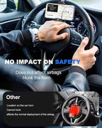 Steering Wheel Phone Holder for Car [Never Fall] 360° Adjustment Steering Wheel Phone Mount for Truck/Tesla/Pickup/Golf Cart/SUV, Compatible with iPhone 17 Pro Max 16 15 Ai Plus Smartphone