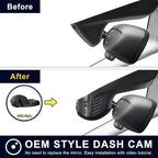 Mangoal Front 4K & Rear 1080p Dash Cam for BMW X5 Gen3 F85 F15 2014 2015 2016 2017 2018(Model B), X5M sDrive35i xDrive35i xDrive35d xDrive50i, OEM Style, 2160P UHD Video, WiFi & APP, 128GB Card