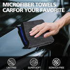 2 Pack Microfiber Cleaning Cloth, 23"x 11" Extra Large Microfiber Towels, Ultra Absorbent Car Washing Towels, Reusable Lint Free Streak Free Cleaning Rags for Car, Kitchen, and Window