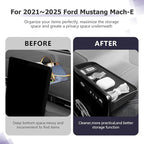LUWU 2026 Mustang Mach E Dashboard Storage Tray Compatible with Ford Mustang Mach E 2021-2026 Accessories Center Console Display Box Hidden Organizer Tray Behind Screen (Only Fit for 15.5inch Screen)