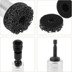 Wheel Hub Resurfacing Kit, Brake Hub Cleaning Tool with 10 Pads, Wheel Stud and Hub Cleaner Fits Power Drill or 1/2" Impact Driven Wrenches, Quick Rust Removal for Lug Studs and Rotors (Alloy Silver)
