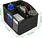 Lebogner Luxury Car Organizer - Front Seat & Backseat Organizer, 4 Inside, 6 Outside Pockets, Easy Fold Design