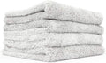 The Rag Company - Eagle Edgeless 500 (4-Pack) Professional Korean 70/30 Blend Super Plush Microfiber Detailing Towels, 500GSM, 16in x 16in, Ice Grey