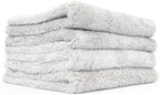The Rag Company - Eagle Edgeless 500 (4-Pack) Professional Korean 70/30 Blend Super Plush Microfiber Detailing Towels, 500GSM, 16in x 16in, Ice Grey