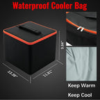 Car Trunk Organizer with Cooler Bag, 90L Portable Trunk Cargo Organizer for SUV Truck Sedan, 3 Compartments Collapsible Car Storage Box with Lid, 4 Removable Dividers