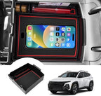 Autorder Center Console Organizer for 2025 Tucson Limited Accessories Armrest Storage Box Secondary Insert Tray with 2 Color Mats