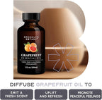Brooklyn Botany Grapefruit Essential Oil - 100% Pure and Natural - Premium Grade Oil with Dropper - for Aromatherapy and Diffuser - 1 Fl Oz