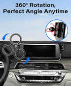 Car Phone Holder for KIA Telluride 2019 2020 2021 2022 Accessories Apply to 10.25 Inch Touch Screen Fixed Clip MagSafe Passenger Cell Phone Mount Handsfree 360° Rotation