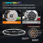 Nilight 4PCS 17.5inch Wheel Ring Lights Deram Color with APP and Remote Control Neon Lights Million Colors w/Turn Signal and Braking Function for Car Van SUV Truck