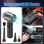 WUDOO 4-in-1 Car Vacuum Cleaner Portable Cordless Dust Remover 20,000 Pa Brushless Motor Powerful Handheld Wireless Charging Vacuum Cleaner LED Light, Multi-Nozzles for Car, Home, Office, Pet