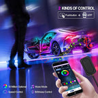 Dreamcolor Acrylic Car Interior Lights 10 in 1 RGB LED Strip Lights APP Control Zoned Control System 252 Color Modes DIY Fiber Optic Ambient Lighting Kits Music Car Neon Light Kits New Version