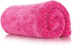 The Rag Company - The Liquid8r M22 Drying Towel - 70/30 Blend, Microfiber, High Absorbency, 20in x 20in - Pink