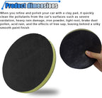 5.82'' Fine Grade Car Clay Bar Pad, Wipe Foam Pads for Car Polisher and Rotary Polisher, DA Polish Pad Replacement Tool for Remove, Novel Auto Detailing Kit(1PC)