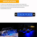 PSEQT 10 Pcs LED Rock Strip Lights Car Exterior Underglow Wheel Fender Well Lighting Kits Waterproof for Golf Cart Wrangler Offroad Truck RV UTV ATV Snowmobile (Blue)