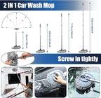 Viewsun 21Pcs Car Cleaning Kit with High Power Handheld Vacuum, Car Wash Mop with Long Handle, Bucket, Detailing Brush Set, Windshield Cleaner, Complete Interior Exterior Washing Supply for Men Women