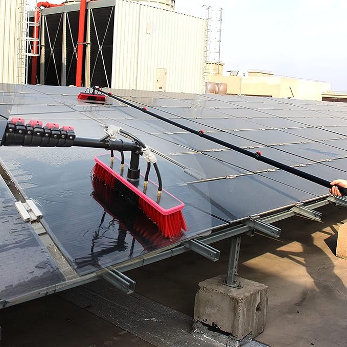 Photovoltaic Panel Cleaning Brush,High-Altitude Cleaning Brush,with Extension Pole,Water Fed Pole Brush Tool,Telescopic Window Cleaning Tools,3.6M (6M)