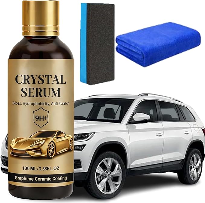 PTZ Crystal Serum, Advanced Graphene Ceramic Coating for Cars, Ceramic Car Coating Kit, 9H+ Graphene Ceramic-Coating for Auto Car Paint Protection, Coating Polishing Scratch Remover (1PCS)